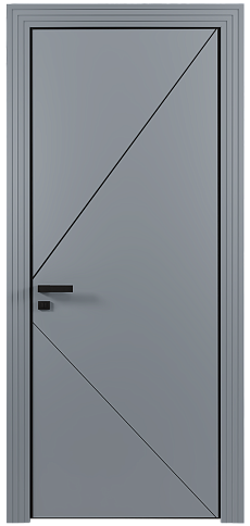 Дверь Pala Moderno Серебристо-серая эмаль (RAL 7045) без стекла