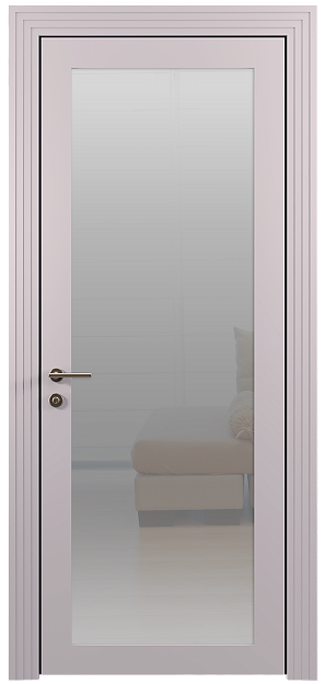 Межкомнатная дверь Tivoli З-1, цвет - Серый Флокс эмаль (RAL без номера), Со стеклом (ДО)