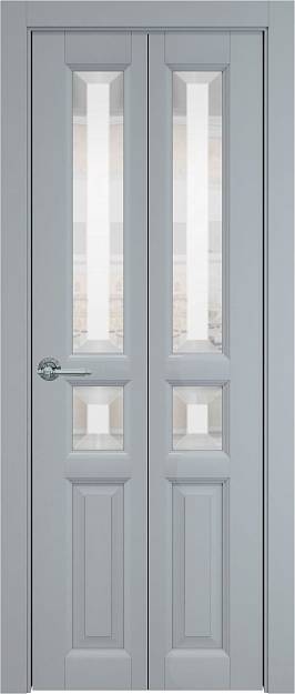 Межкомнатная дверь Porta Classic Imperia-R, цвет - Серебристо-серая эмаль (RAL 7045), Со стеклом (ДО)