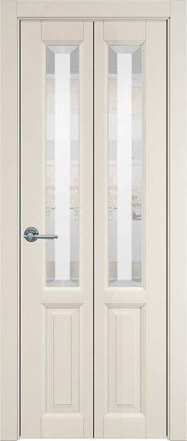 Межкомнатная дверь Porta Classic Dinastia, цвет - Жемчужная эмаль (RAL 1013), Со стеклом (ДО)