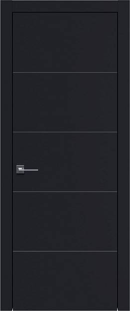 Межкомнатная дверь Tivoli Д-3, цвет - Черная эмаль (RAL 9004), Без стекла (ДГ)