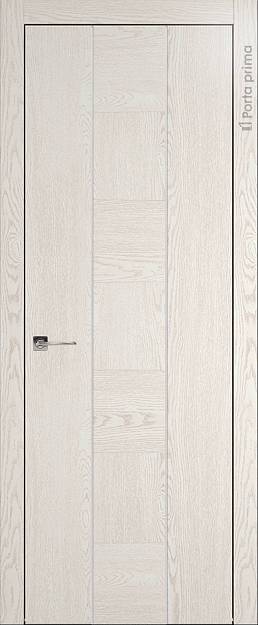 Межкомнатная дверь Tivoli Б-1, цвет - Белый ясень (nano-flex), Без стекла (ДГ)