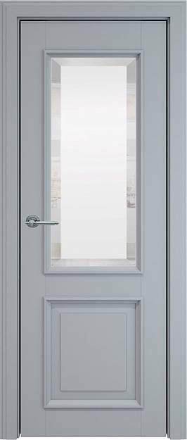 Межкомнатная дверь Dinastia LUX, цвет - Серебристо-серая эмаль (RAL 7045), Со стеклом (ДО)