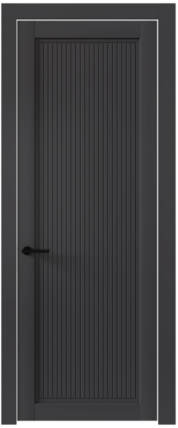 Межкомнатная дверь Tivoli З-2, Без стекла (ДГ), цвет - Черная эмаль (RAL 9004)