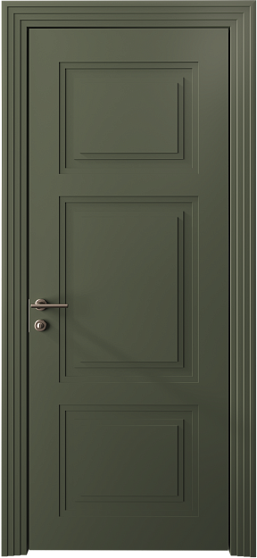 Межкомнатная дверь Siena Neo Classic Scalino, цвет - Серый Мох эмаль (RAL 7003), Без стекла (ДГ)