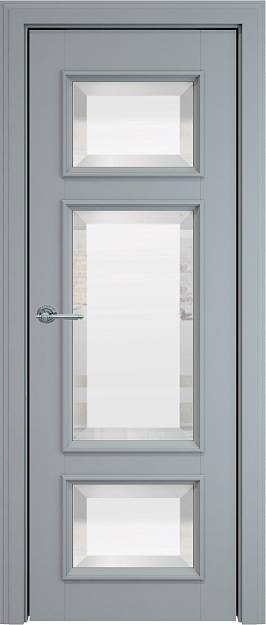 Межкомнатная дверь Siena LUX, цвет - Серебристо-серая эмаль (RAL 7045), Со стеклом (ДО)