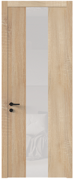 Межкомнатная дверь Tivoli Ж-1, Со стеклом (ДО), цвет - Дуб сонома светлый