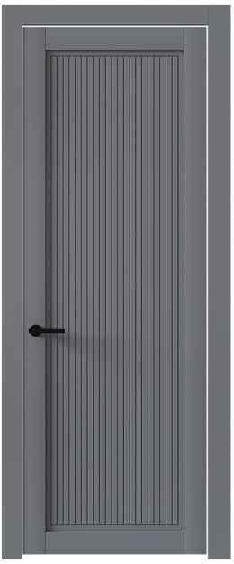 Межкомнатная дверь Tivoli З-2, Со стеклом (ДО), цвет - Серебристо-серая эмаль (RAL 7045)