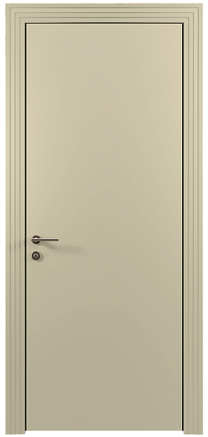 Межкомнатная дверь Tivoli А-1, цвет - Серо-оливковая эмаль (RAL 7032), Без стекла (ДГ)