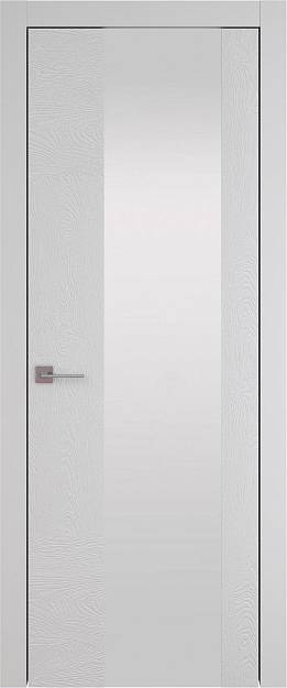 Межкомнатная дверь Tivoli Е-1, цвет - Серая эмаль по шпону (RAL 7047), Со стеклом (ДО)