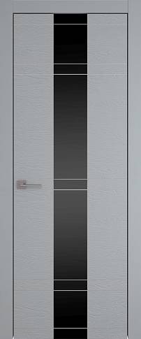 Дверь Tivoli Ж-4 Серебристо-серая эмаль по шпону (RAL 7045) со стеклом