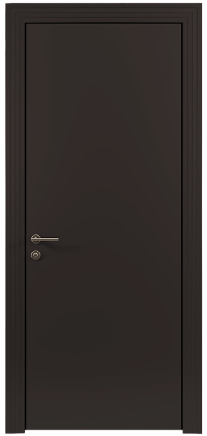 Межкомнатная дверь Tivoli А-1, цвет - Чёрный Базальт эмаль (RAL 040-30-05), Без стекла (ДГ)