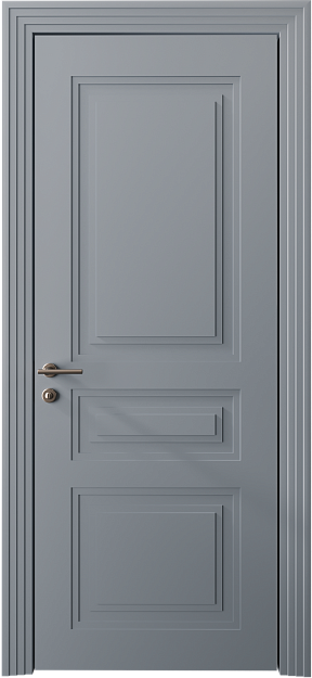 Межкомнатная дверь Imperia-R Neo Classic Scalino, цвет - Серебристо-серая эмаль (RAL 7045), Без стекла (ДГ)
