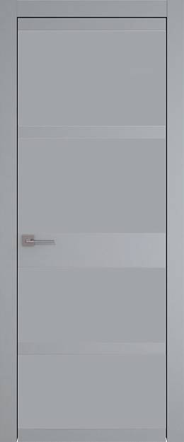 Межкомнатная дверь Tivoli Е-2, цвет - Серебристо-серая эмаль (RAL 7045), Без стекла (ДГ)
