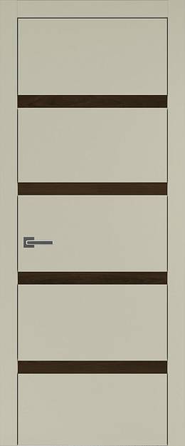 Межкомнатная дверь Tivoli Д-4, цвет - Серо-оливковая эмаль (RAL 7032), Без стекла (ДГ)