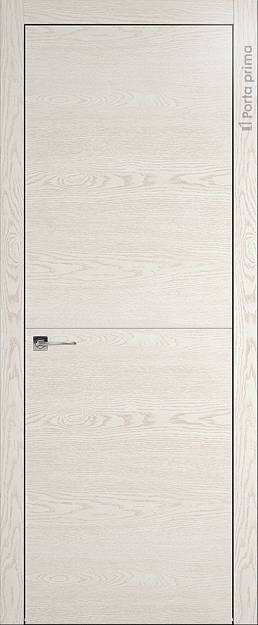Межкомнатная дверь Tivoli Б-3, цвет - Белый ясень (nano-flex), Без стекла (ДГ)