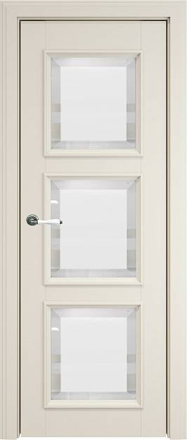 Межкомнатная дверь Milano LUX, цвет - Жемчужная эмаль (RAL 1013), Со стеклом (ДО)