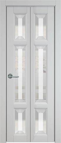 Дверь Siena Книжка Porta Classic Серая эмаль (RAL 7047) со стеклом