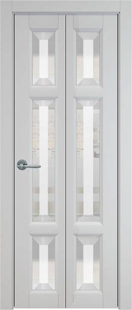 Межкомнатная дверь Porta Classic Siena, цвет - Серая эмаль (RAL 7047), Со стеклом (ДО)