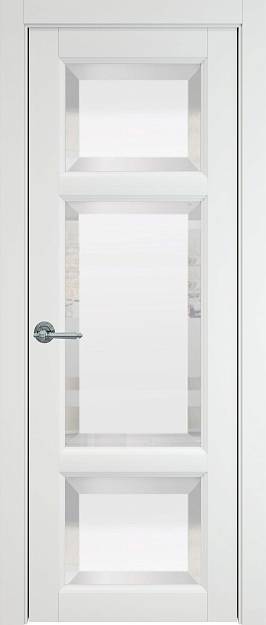 Межкомнатная дверь Siena, цвет - Белый ST, Со стеклом (ДО)