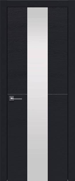 Межкомнатная дверь Tivoli Ж-3, цвет - Черная эмаль по шпону (RAL 9004), Со стеклом (ДО)