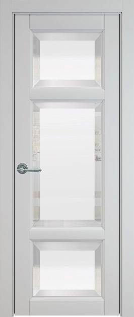 Межкомнатная дверь Siena, цвет - Серая эмаль (RAL 7047), Со стеклом (ДО)
