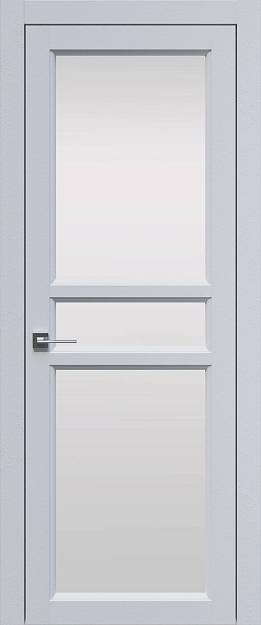 Межкомнатная дверь Sorrento-R Е2, цвет - Белый ST, Со стеклом (ДО)