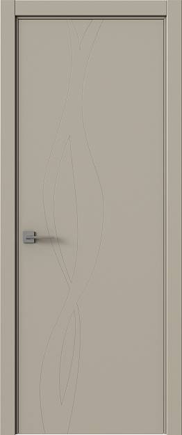 Межкомнатная дверь Tivoli Г-5, цвет - Серо-оливковая эмаль (RAL 7032), Без стекла (ДГ)