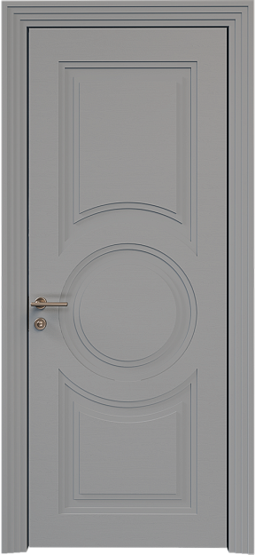 Межкомнатная дверь Ravenna Neo Classic Scalino, цвет - Серая эмаль по шпону (RAL 7047), Без стекла (ДГ)