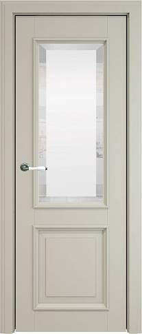 Дверь Dinastia Porta Classic LUX Серо-оливковая эмаль (RAL 7032) со стеклом