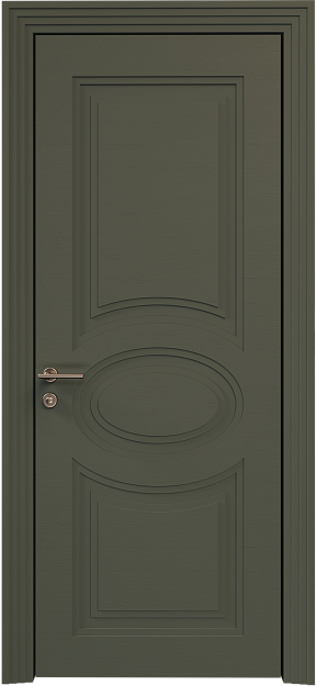 Межкомнатная дверь Florencia Neo Classic Scalino, цвет - Серый Мох эмаль по шпону (RAL 7003), Без стекла (ДГ)