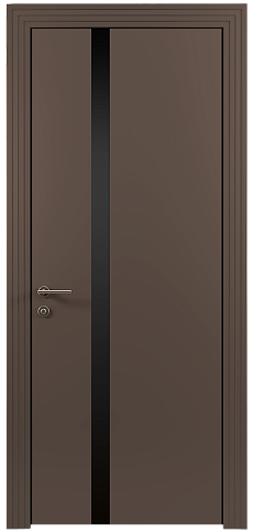 Дверь Tivoli Д-1 Коричневый Тик эмаль (RAL 050-50-10) без стекла