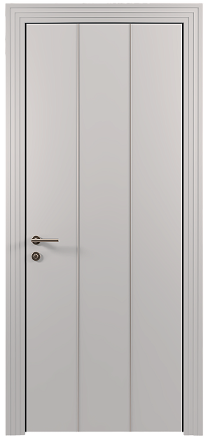 Межкомнатная дверь Tivoli Б-1, цвет - Серая эмаль (RAL 7047), Без стекла (ДГ)