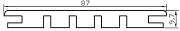 Расширитель дверной универсальный, (одностворчатая дверь) Антрацит ST, H=90мм (комплект)