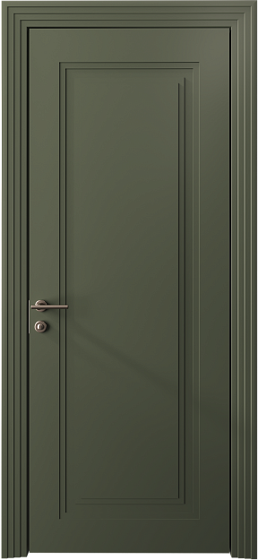 Межкомнатная дверь Domenica Neo Classic Scalino, цвет - Серый Мох эмаль (RAL 7003), Без стекла (ДГ)