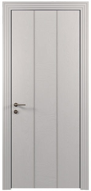 Межкомнатная дверь Tivoli Б-1, цвет - Серая эмаль по шпону (RAL 7047), Без стекла (ДГ)