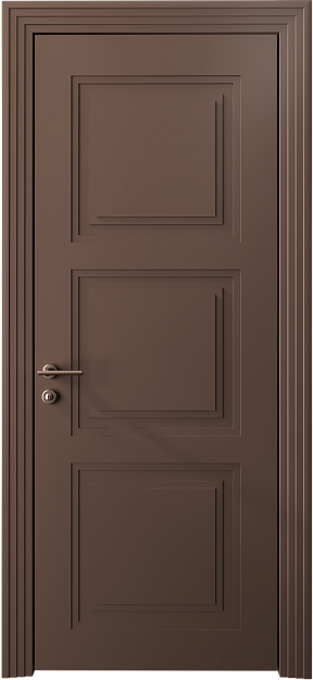 Межкомнатная дверь Millano Neo Classic Scalino, цвет - Коричневый Тик эмаль (RAL 050-50-10), Без стекла (ДГ)