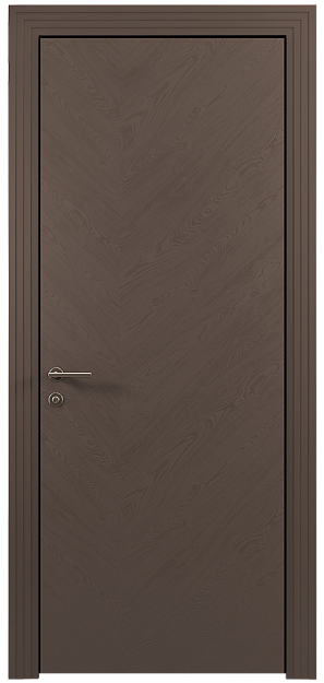Межкомнатная дверь Tivoli Л-1, цвет - Коричневый Тик эмаль по шпону (RAL 050-50-10), Без стекла (ДГ)