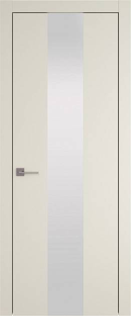Межкомнатная дверь Tivoli Ж-1, цвет - Жемчужная эмаль (RAL 1013), Со стеклом (ДО)