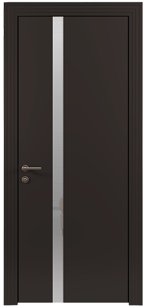 Межкомнатная дверь Tivoli Д-1, цвет - Чёрный Базальт эмаль (RAL 040-30-05), Без стекла (ДГ)