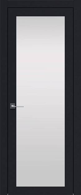 Межкомнатная дверь Tivoli З-3, цвет - Черная эмаль (RAL 9004), Со стеклом (ДО)