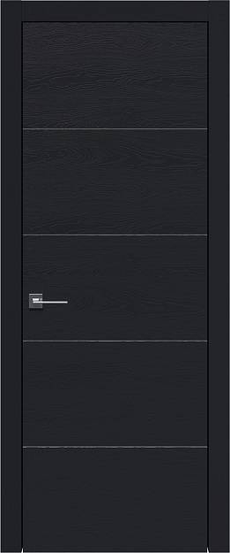 Межкомнатная дверь Tivoli Д-3, цвет - Черная эмаль по шпону (RAL 9004), Без стекла (ДГ)