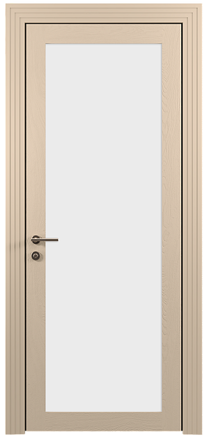 Межкомнатная дверь Tivoli З-1, цвет - Бежевый Мел эмаль по шпону (RAL 075-80-10), Со стеклом (ДО)