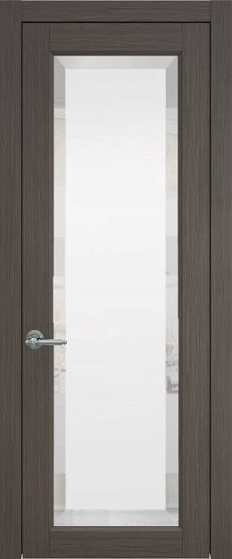 Межкомнатная дверь Domenica, цвет - Дуб графит, Со стеклом (ДО)