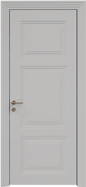 Межкомнатная дверь Siena Neo Classic Scalino, цвет - Серая эмаль по шпону (RAL 7047), Без стекла (ДГ)