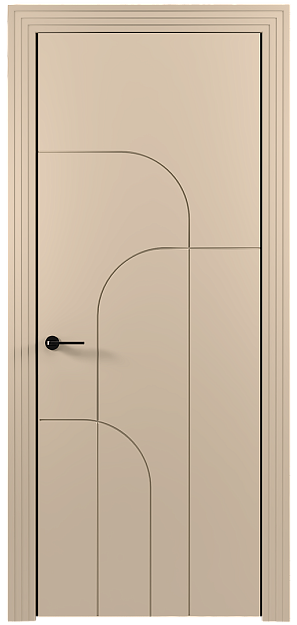 Межкомнатная дверь Arco, цвет - Бежевый Мел эмаль (RAL 075-80-10), Без стекла (ДГ)