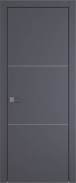 Межкомнатная дверь Tivoli В-3, цвет - Графитово-серая эмаль (RAL 7024), Без стекла (ДГ)