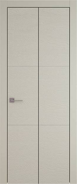 Межкомнатная дверь Tivoli В-2 Книжка, цвет - Серо-оливковая эмаль по шпону (RAL 7032), Без стекла (ДГ)