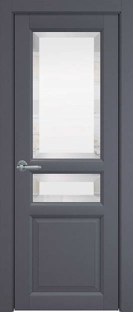 Межкомнатная дверь Imperia-R, цвет - Антрацит ST, Со стеклом (ДО)