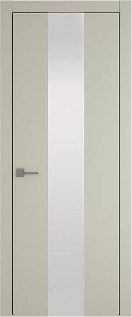 Межкомнатная дверь Tivoli Ж-1, цвет - Серо-оливковая эмаль (RAL 7032), Со стеклом (ДО)